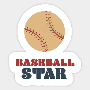 Baseball Star Sticker